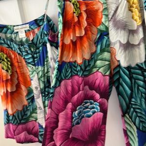 Mara Hoffman Floral Palm Tank & Pants Co-ord Set In Flora Stone Sz Small